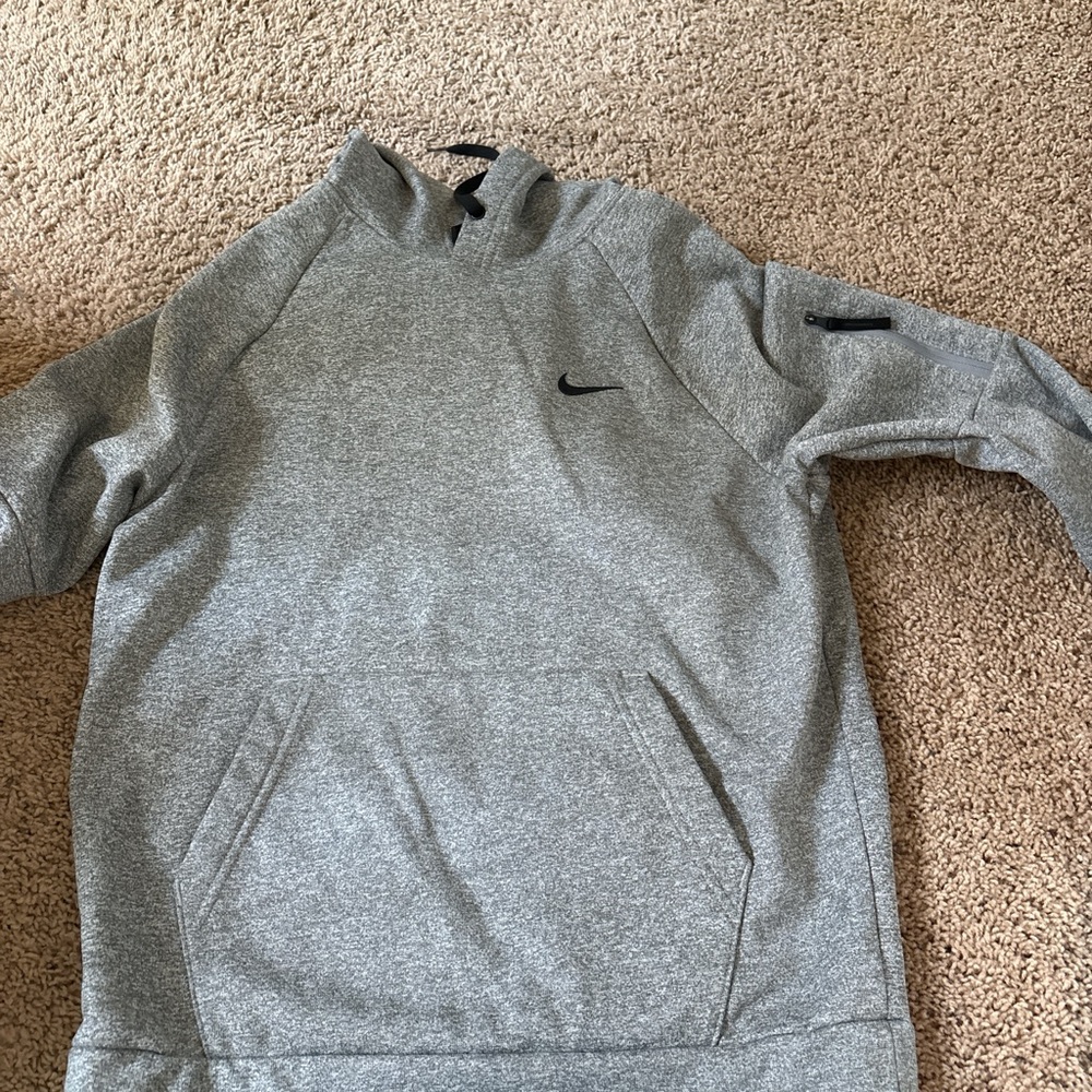 Nike Men's Zip-Up Gray Sweater